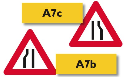 VERKEERSBORD A7c / A7b