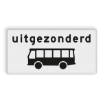 VERKEERSBORD UITGEZONDERD BUSSEN