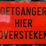 verkeersbord voetgangers hier oversteken